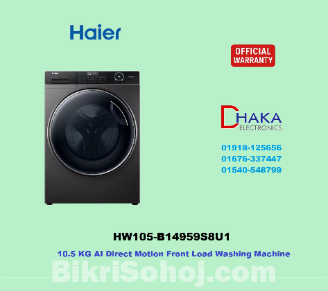 Haier HW105-B14959 AI Direct Motion Washing Machine 10.5 KG